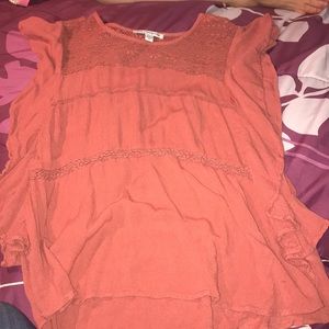 American eagle red orange blouse